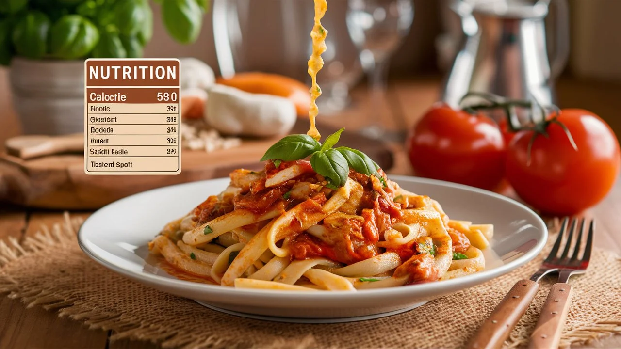 How many calories are in Tuscan chicken pasta